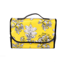 Floral Travel Storage Organizer Cosmetic Bag Hanging Toiletry Bag With Hook